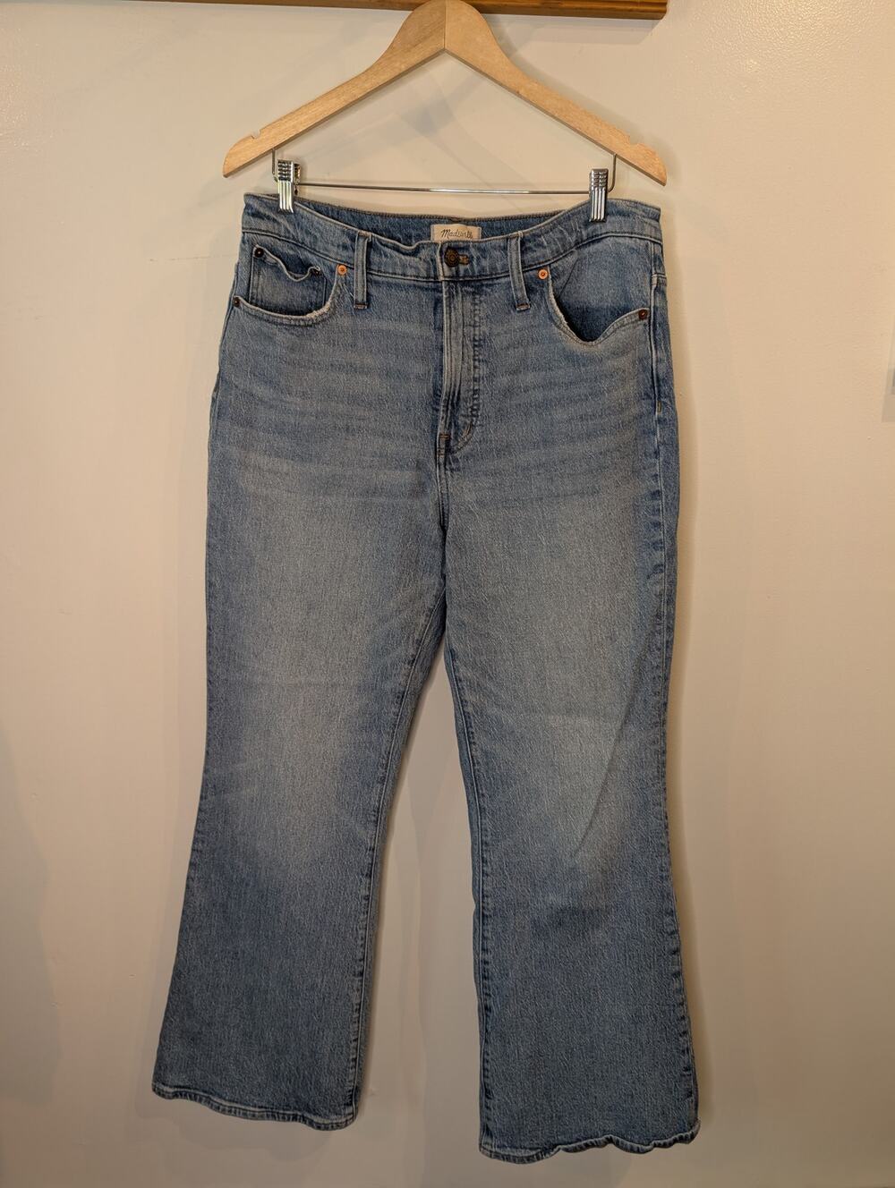 MADEWELL Women's Perfect Vintage Flare Jean 31 Medium Wash Denim High Rise